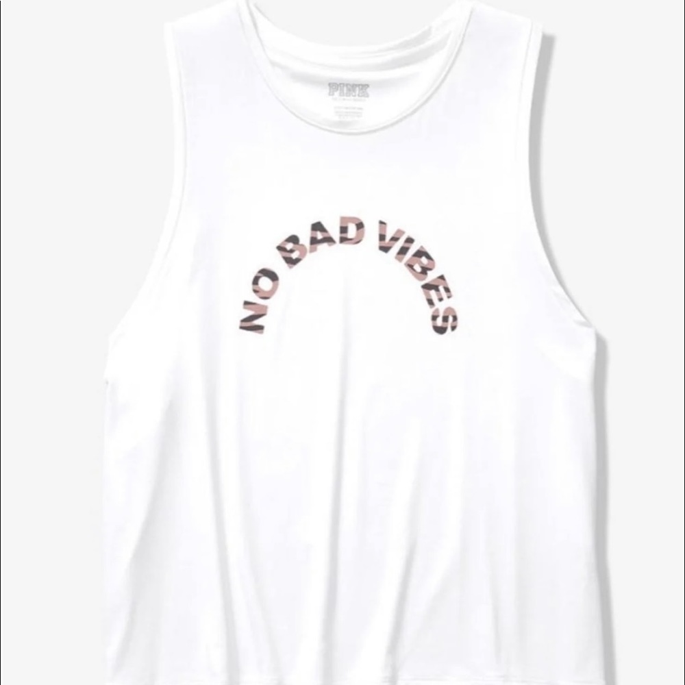 Victoria’s Secret PINK “no bad vibes “ muscle tank